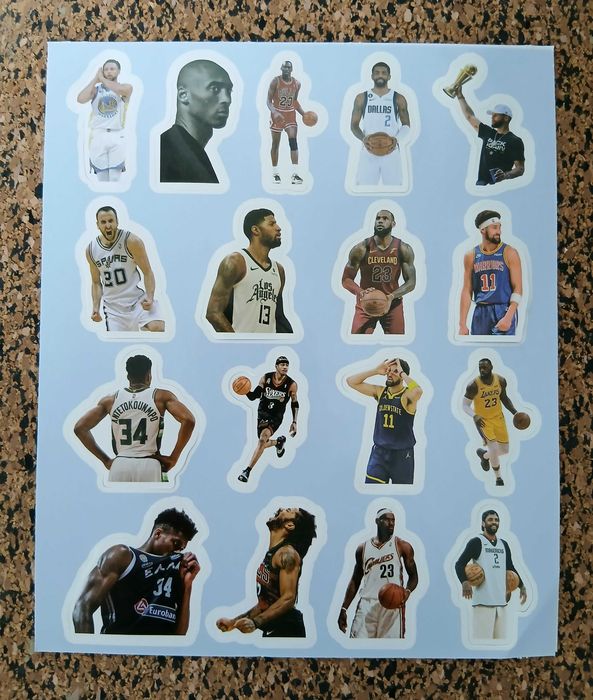 103 Stickers / Autocolantes - NBA Players