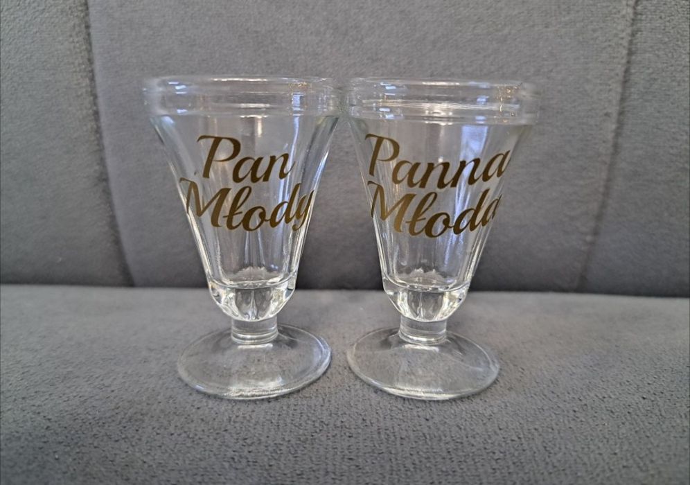 Wieszaki ślubne + kieliszki