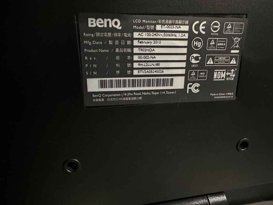 Monitor  BENQ  ET -0023-NA 19 cali sprzedm okazja.