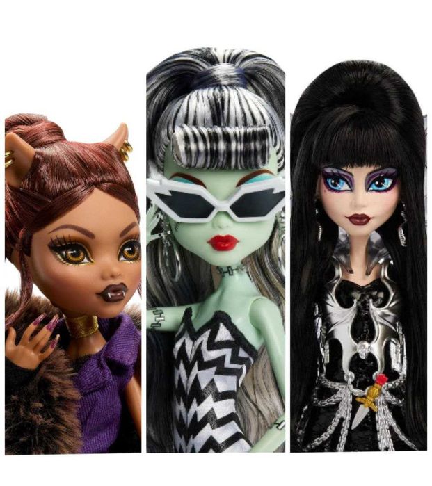 Monster High Skullector Frankie, Clawdeen, Elvira