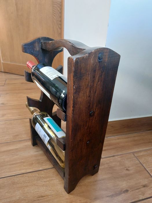 Stary stojak, szafka  na  wino , drewno dąb