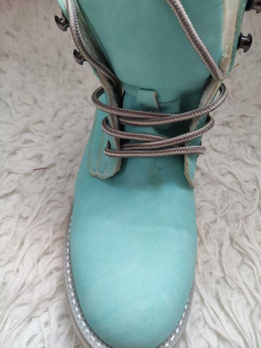 Turkusowe buty damskie zimowe / trapery,  41, Vices New Collection