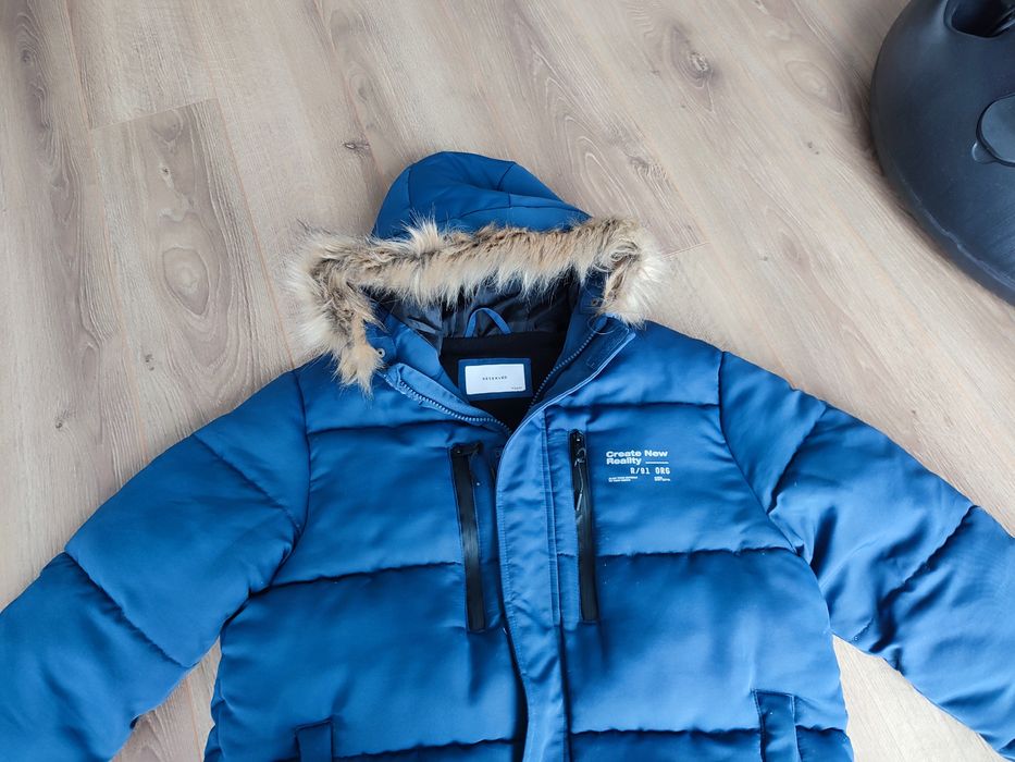 Kurtka granatowa chłopięca zimowa 146 Reserved