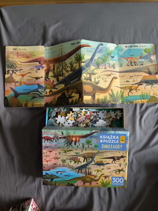 Gry, puzzle  dinozaury - zestaw 4 szt.