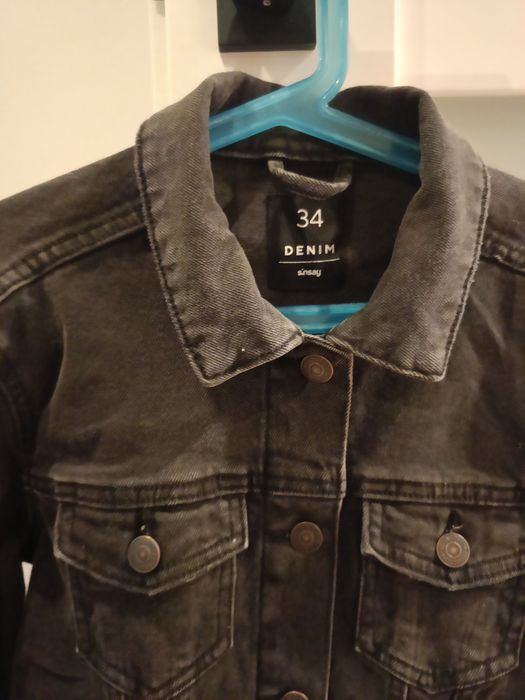 Kurtka Jeansowa denim/czarna rozm 34