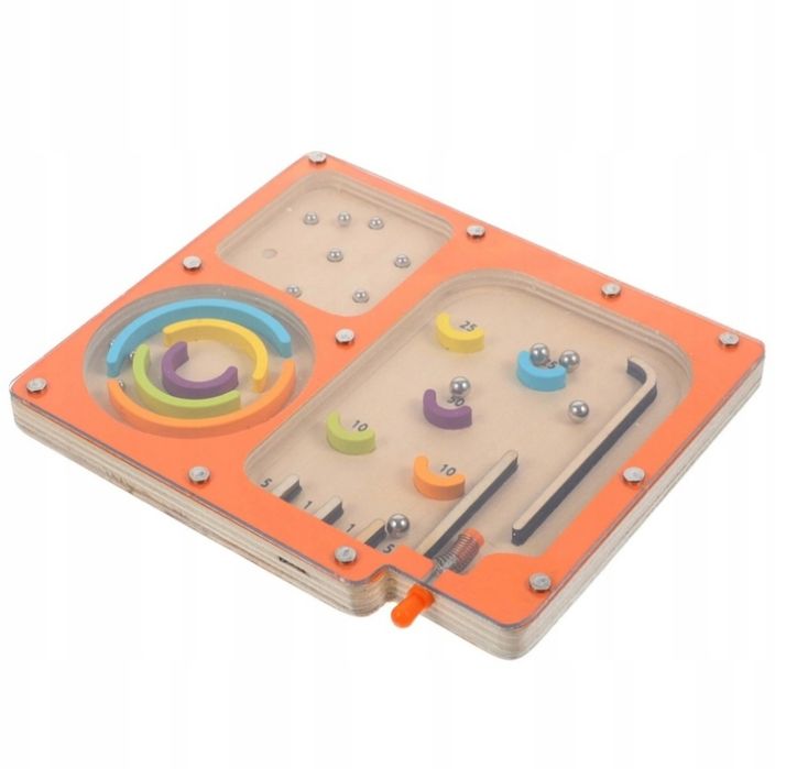 Labirynt drewniany gra dla dzieci Montessori Pinball
