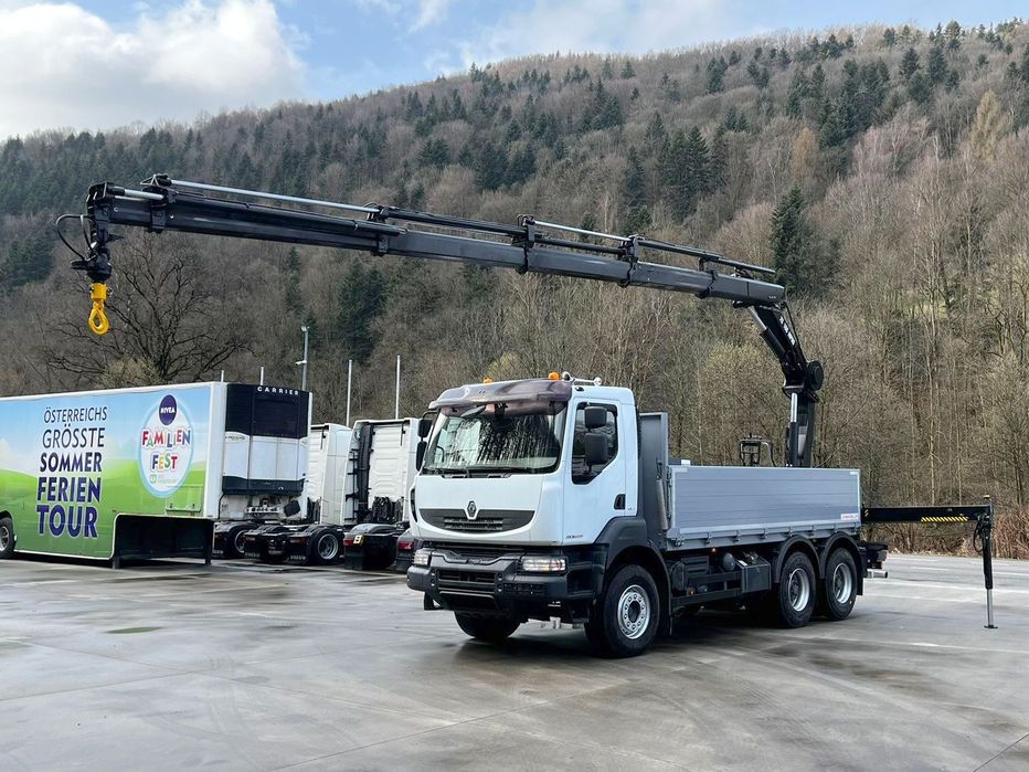 Renault Kerax 380 DXI EEV // 6x4 // HDS Hiab XS 166 Hipro + Radio // UDT // Blokady mostów // Idealny // Zabudowa 5,16m //