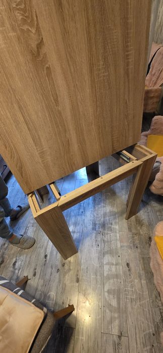 Stół,  dąb  sonoma 80x80 rozkładany  do 160cm)