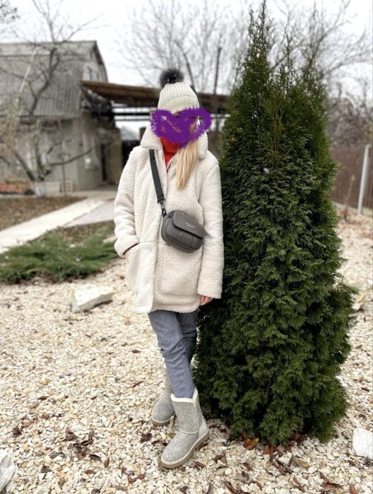 Біла шубка H&M, розмір s