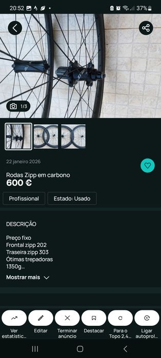 Rodas de bicicleta carbono e aluminio Alforges Desviadores di2