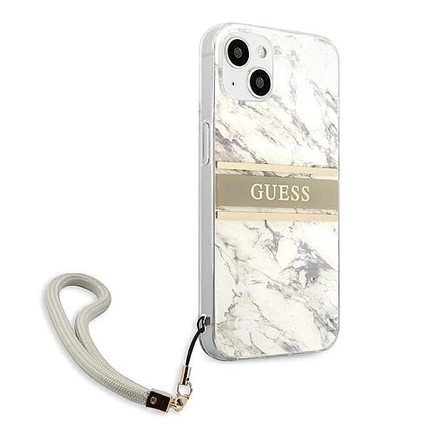 Etui Guess Marble Strap Collection na iPhone 13 mini 5,4" - szare