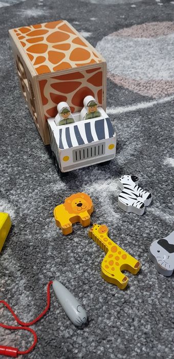 Zabawki drewniane sorter safari przeplatanka ser mysz