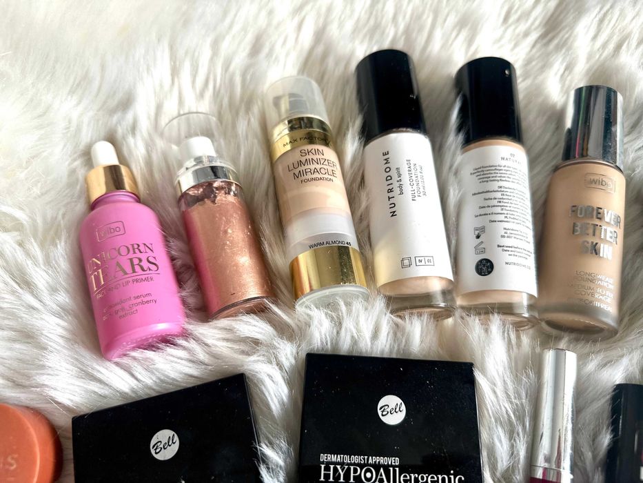 Zestaw kosmetyków do makijażu i ciała Nutridome Bourjois Max factor Bell wibo Loreal Maybelline Fluff