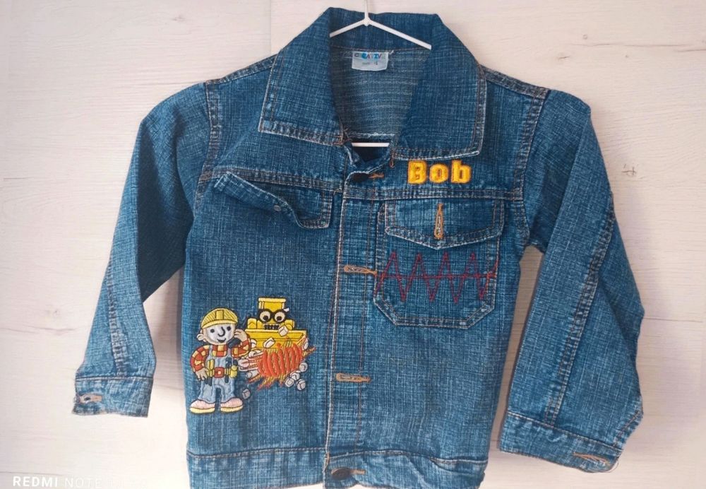 KULTOWA kurtka jeansowa Bob Budowniczy! Unikat, stan db
