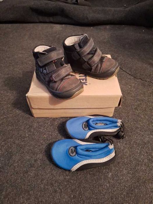 Buty chłopięce 21 | trapery Bartek + buty do wody | komplet