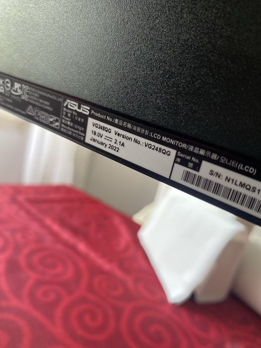 Monitor ASUS VG248QG 24” 165Hz Gaming –