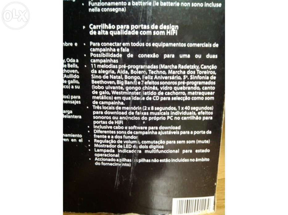 Carrilhão (campainha) HIFI para portas 11 + 3 melodias