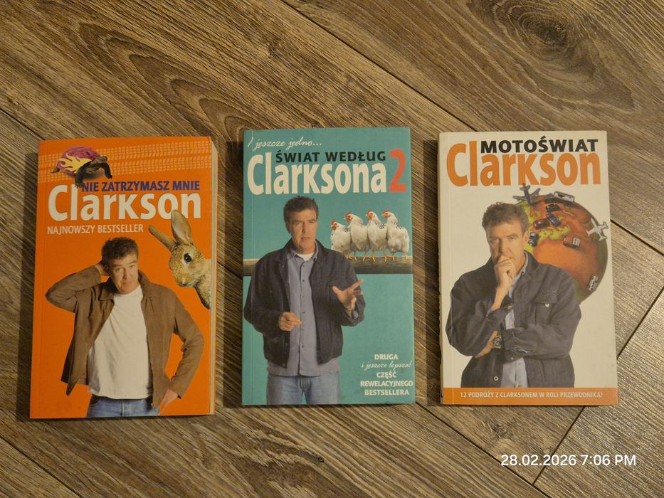 Clarkson  3 książki.