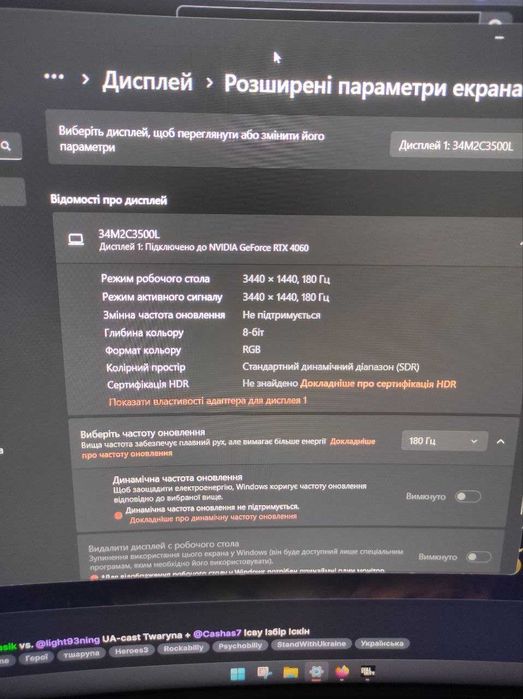 Монітор Philips 34" 180 Гц