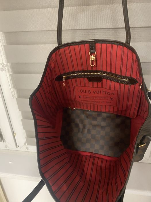 Louis vuitton Neverfull mm skóra naturalna