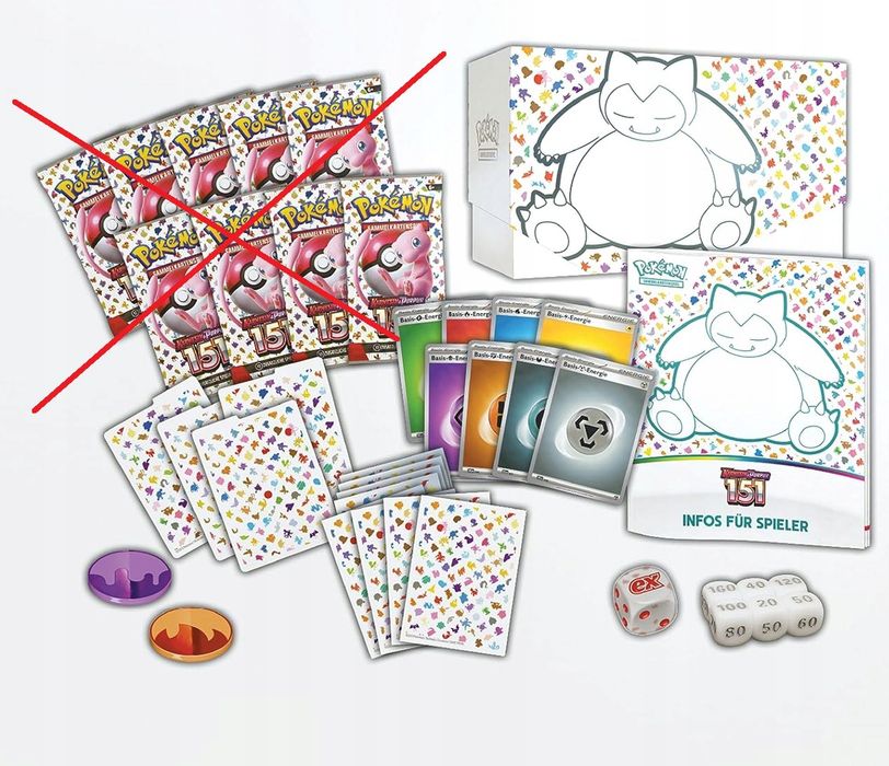 Pokémon Karmesin & Purpur 151 Zestaw: 9 Boosterów, Karty, Akcesoria