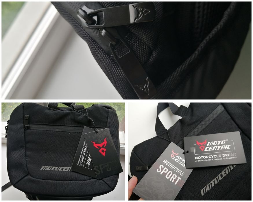 Моторюкзак Motocentric для шолому, великий мото наплічник чорний