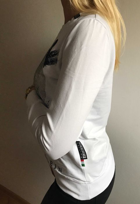 Philipp Plein oryginalna biała bluza damska przez głowę S