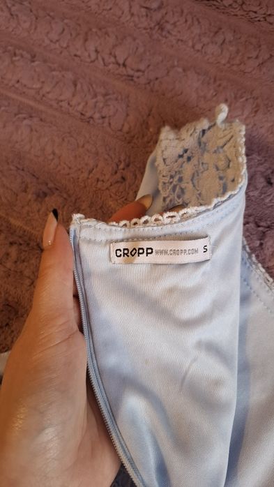 Ніжна блакитна мереживна сукня Cropp, розмір S