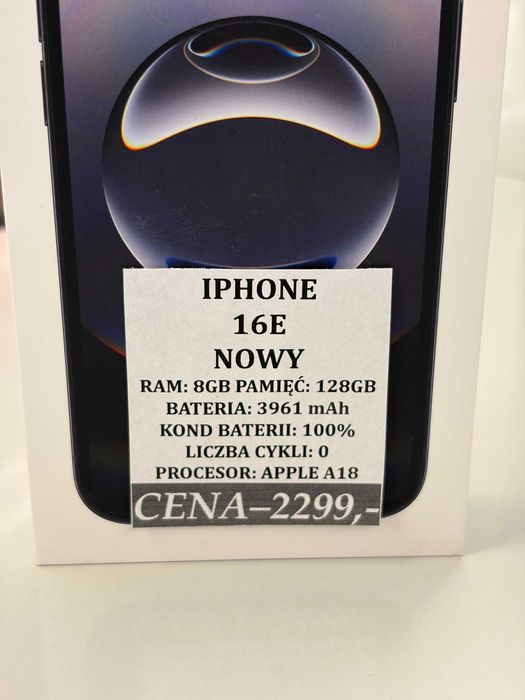 iPhone 16E 128GB NOWY Topcase Vivo *Raty 0%