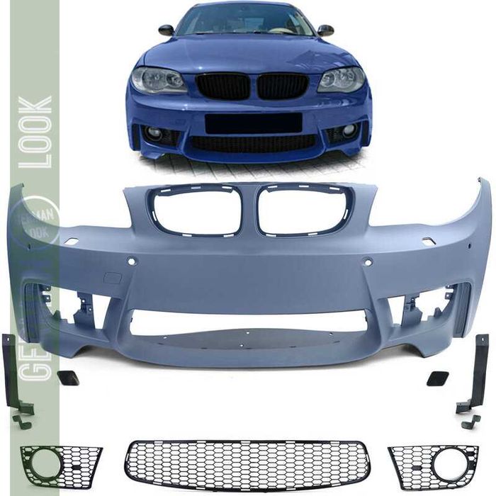 Para-choque para BMW Série 1 E81 E82 E87 E88 M M1 1M PDC + lava-faróis