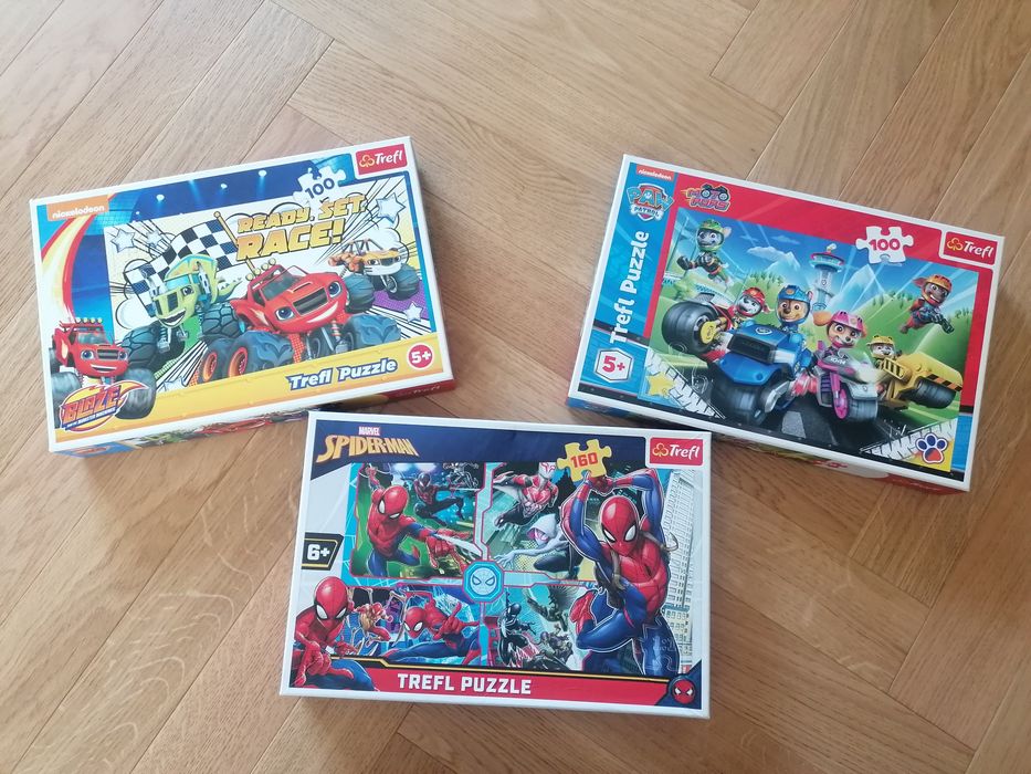 Puzzle Trefl Psi Patrol Blaze Spider-Man 100 160 elementów