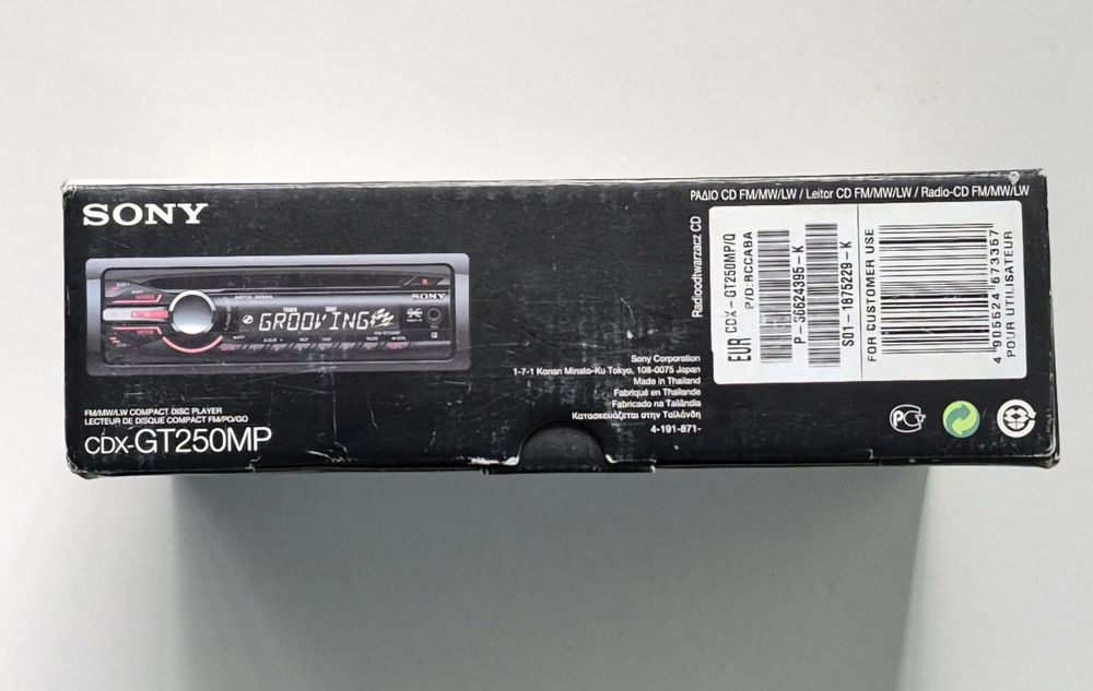 Autorrádio Sony CDX-GT250MP CD/MP3/AUX Xplōd (Na Caixa)