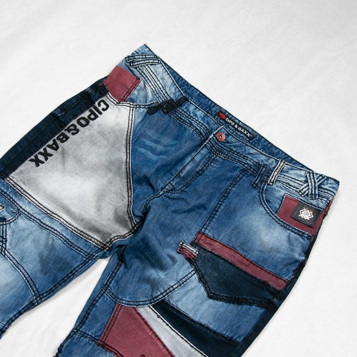 Cipo&Baxx patchwork spodnie jeansowe 44/36us XXL