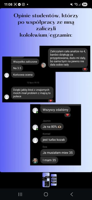 Korepetycje z matematyki, matura, studia