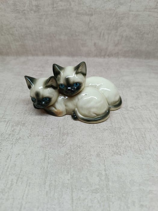 Beswick Figurka Dwa Koty Syjamskie