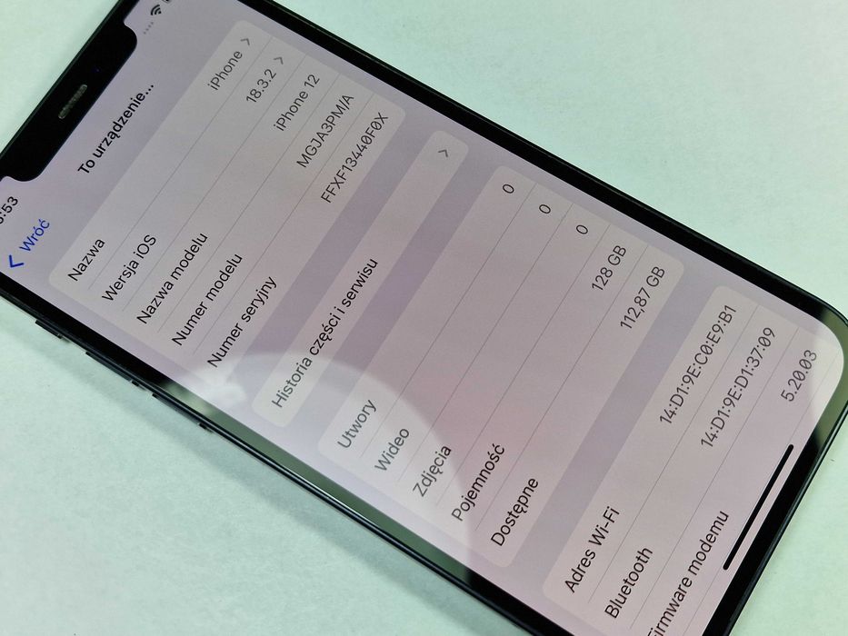 iPhone 12 128GB / 79% / Grade A- / Black / Gwarancja 12 miesięcy