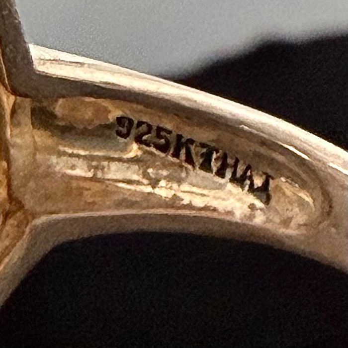 Pierścionek oryginał z ok. 1970 roku, próba srebra 925