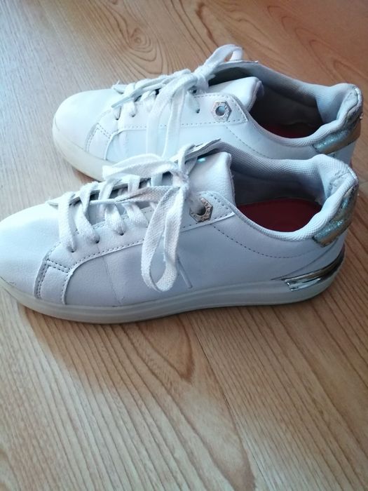 Białe buty na platformie/sportowe 37