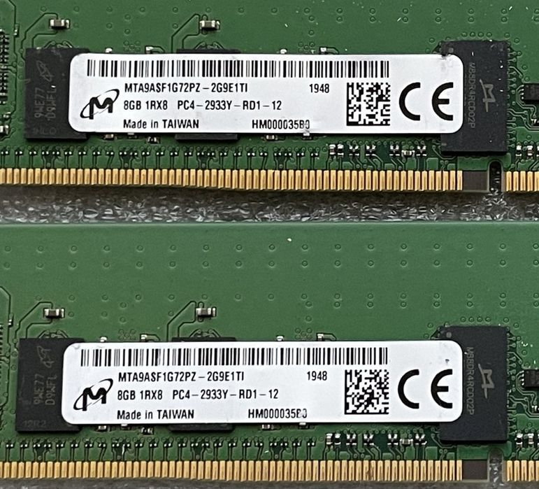 Pamięć Ram Serwerowa DDR4 16GB 2933MHz CL19 MTA9ASF1G72PZ-2G9E1