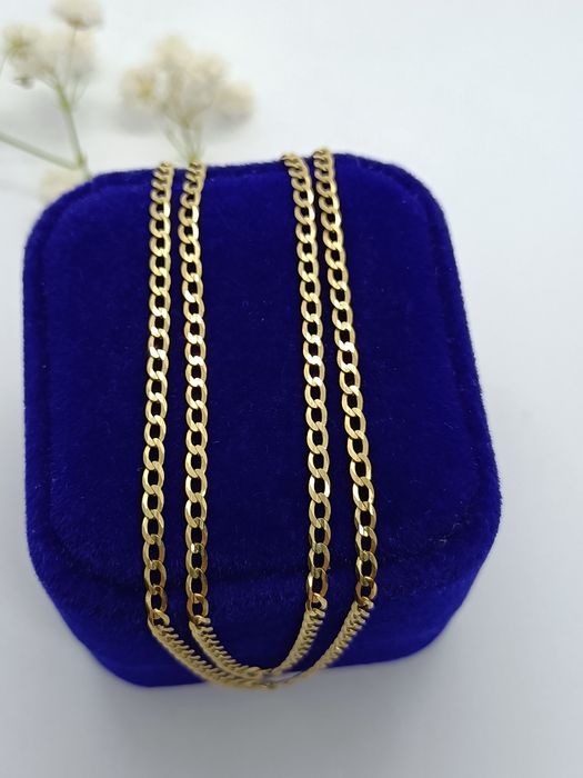 Łańcuszek pancerka ze złota, złoto pr 585