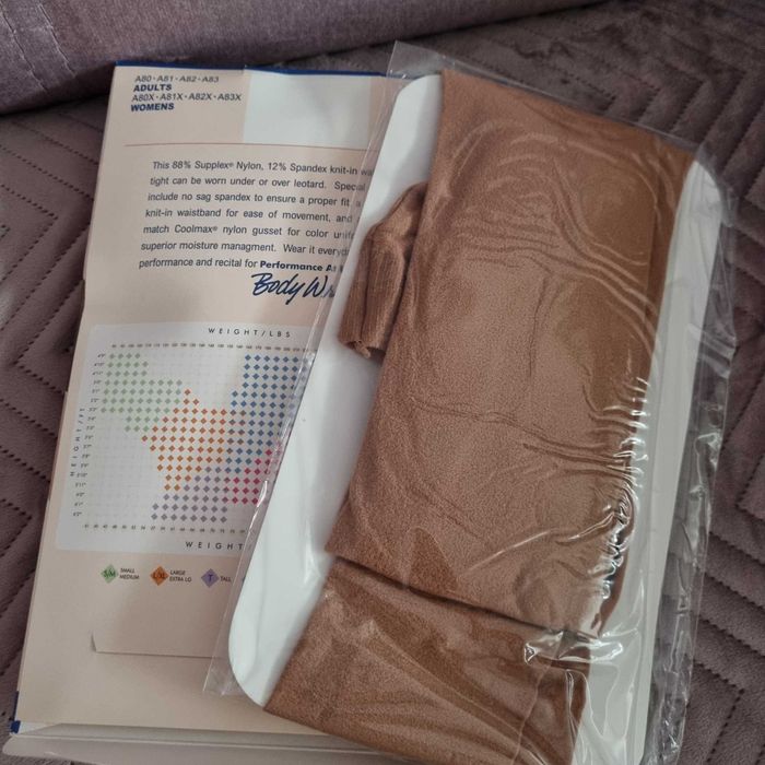 Damskie taneczne rajstopy legginsy Body Wrappers Total Stretch L-XL