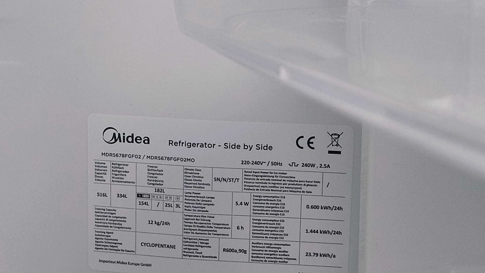 Холодильник Midea side by side