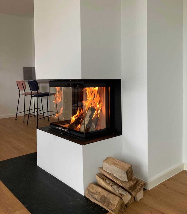 Kominek nowoczesny 3 szybowy- boczna prawa lewa OPOLE KRAKÓW WROCŁAW