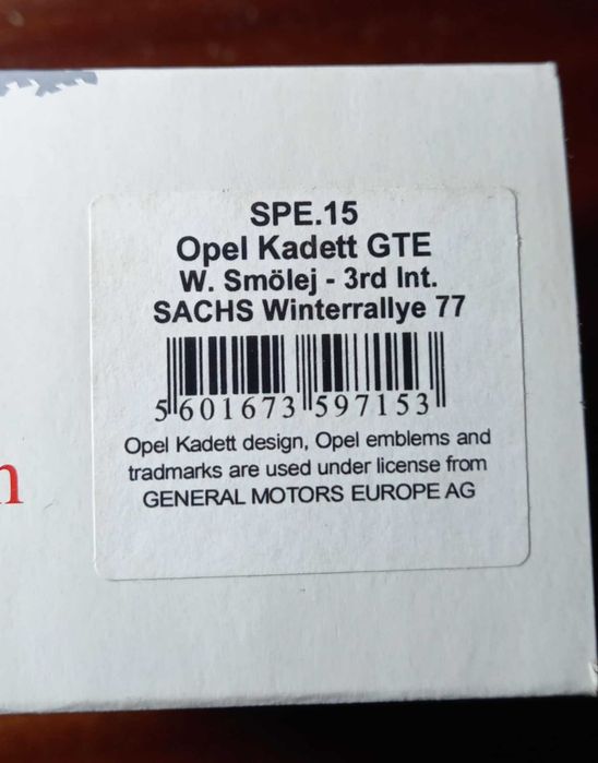 1:43 - Trofeu -  Opel Kadett C Coupe 1977 Sachs Winter Rallye