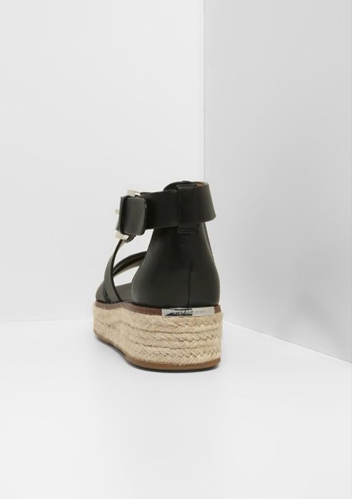 Nowe espadryle Michael Kors 36 Darby czarne sandały skórzane skóra