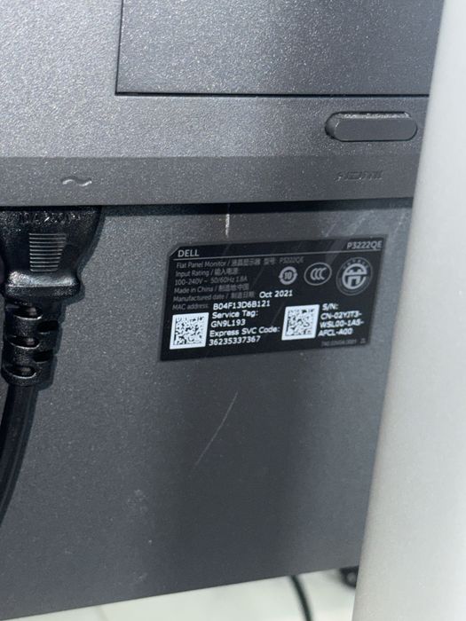 Monitor Dell P3222QE 31,5” 4K IPS