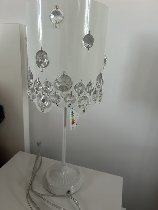 Lampka nocna stołowa home&you glamour biała
