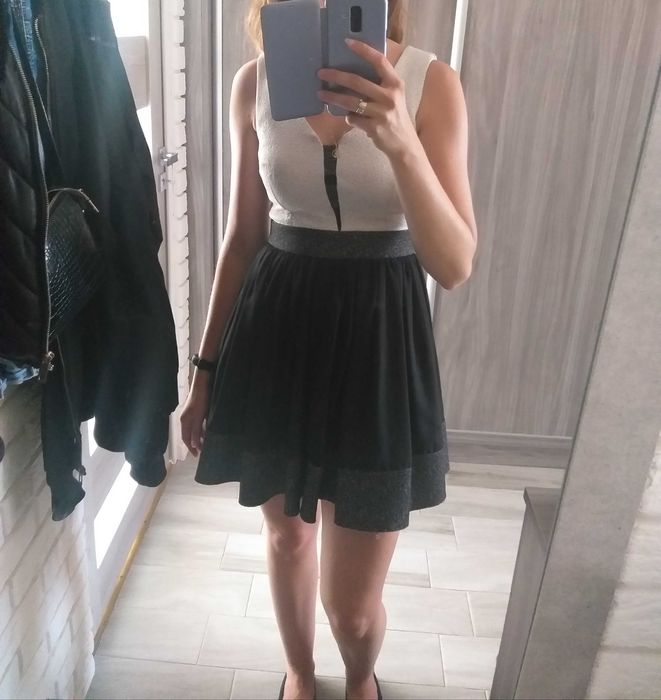 Sukienka czarno-biała