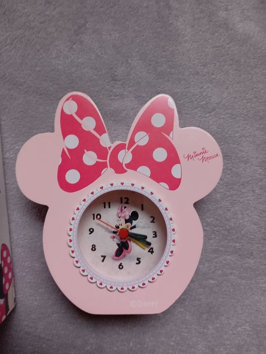 Budzik drewniany Myszka Minnie