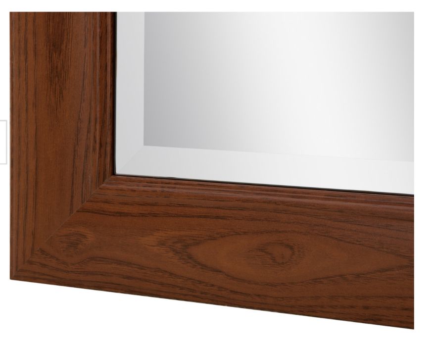 Lustro, duże nad komodę, brązowe, kasztanowe